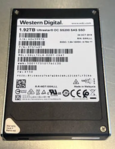 Western Digital Ultrastar DC SS200 1.92TB 2.5in SAS 12Gb/s Internal SSD