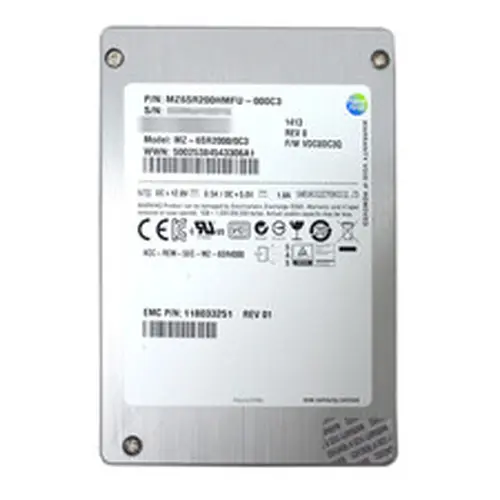 Samsung 200GB Enterprise SSD SAS 6Gb/s 2.5" SFF MZ-6SR2000/0C3 EMC 118033251