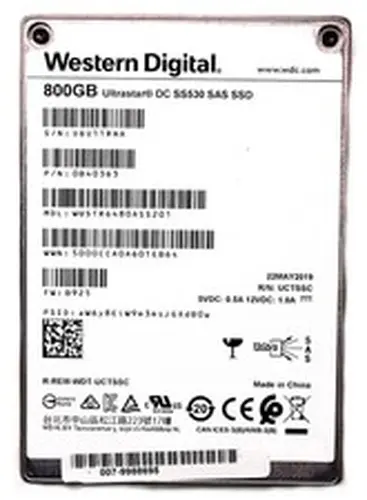 WD Ultrastar DC SS530 WUSTR6480ASS201 800GB 2.5" 12Gb/s TLC SAS SSD