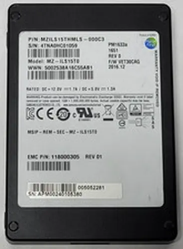 Samsung PM1633a 15.36TB SAS 2.5" SSD MZ-ILS15T0 MZILS15THMLS-000C3 98%+ HEALTH