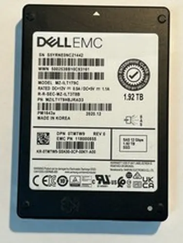 Dell TMTW9 PM1643a 1.92TB 2.5" SAS SSD 12Gbps MZ-ILT1T9C 0TMTW9
