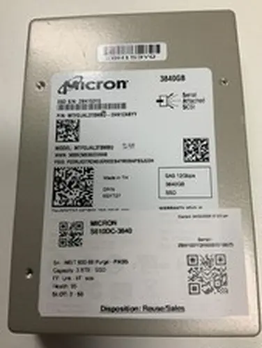 Micron S610DC 3.84TB SAS 12Gbps 2.5" Enterprise SSD MTFDJAL3T8MBU GYT27