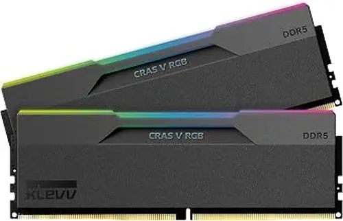 KLEVV CRAS V RGB DDR5 64GB (2x32GB) 6000MHz CL30 SK Hynix A-Die 1.35V Gaming Desktop Ram Memory XMP 3.0 / AMD Expo Ready - Black (KD5BGUA80-60A300G)