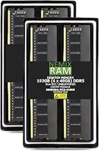 192GB 4X48GB DDR5 5600MHz PC5-44800 2Rx8 1.1V CL46 288-PIN Non-ECC Unbuffered UDIMM NEMIX RAM Desktop PC Memory KIT