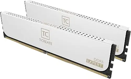 TEAMGROUP T-Create Expert Overclocking 10L CL40 DDR5 128GB Kit (2 x 64GB) 6000MHz (PC5-48000) Intel XMP 3.0 & AMD Expo Compatible Desktop Memory Module Ram White - CTCWD5128G6000HC40FDC01