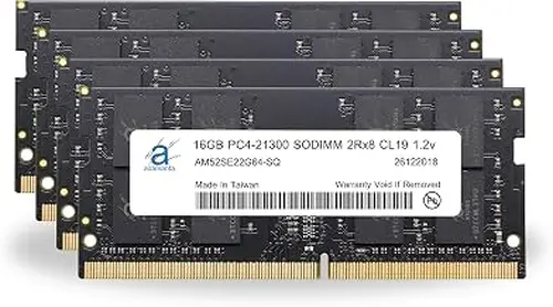 Adamanta 64GB (4x16GB) Memory Upgrade for 2020 Apple iMac 27" w/Retina 5K Display & 2019 Apple iMac 27" w/Retina 5K Display DDR4 2666Mhz PC4-21300 SODIMM 2Rx8 CL19 1.2v DRAM RAM