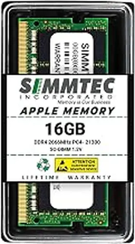 Simmtec 16GB RAM for Apple iMac 2019 & 2020, Mac mini 2018 & 2020 | DDR4 2666MHz SODIMM PC4-21300 1.2V 260-Pin SO-DIMM Memory Upgrade Module