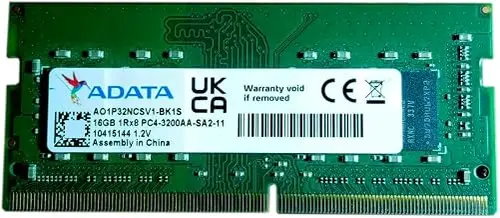 ist computers_ADATA 16GB DDR4 3200MHz SO-DIMM Laptop RAM Memory Module, PC4-25600 260-Pin 1.2V Non-ECC Unbuffered for Notebook, Gaming Laptop, Mini PC, Multitasking Upgrade, AO1P32NCSV1-BK1S (OEM New)