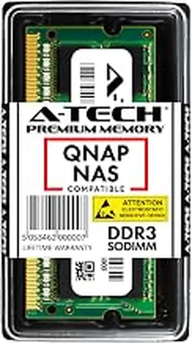 A-Tech 4GB Module for QNAP ES1640dc Series NAS Servers - DDR3/DDR3L 1866MHz PC3-14900 Non-ECC SODIMM 1.35V Memory RAM (Replacement for QNAP RAM-4GDR3LA0-SO-1866)