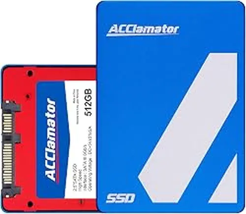 Acclamator 512GB SSD SATA III 6Gb/s 2.5 Inch Internal Solid State Drive