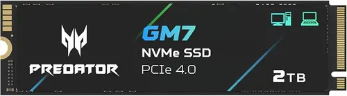 Acer Predator GM7 2TB SSD: M.2 2280 PCIe Gen 4 x4 NVMe 2.0, Read Speed Up to 7400 MB/s, Internal PC Solid State Drive for Laptop, Desktop and PS5 - BL.9BWWR.119