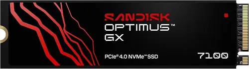 Sandisk 1TB Optimus GX 7100 NVMe SSD, PCIe Gen 4, M.2 2280, Up to 7250 MB/s Read, SDSP71100TAN