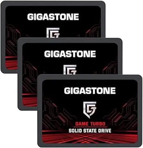 Gigastone 256GB Game Turbo SSD (3-Pack) Up to 540MB/s with SLC Caching Gaming/PC/Desktop/Laptop Upgrade SSD 5-Year Warranty 2.5" SATA Internal Disk Solid State Drives 2.5 inches SATA 3.0 Disk