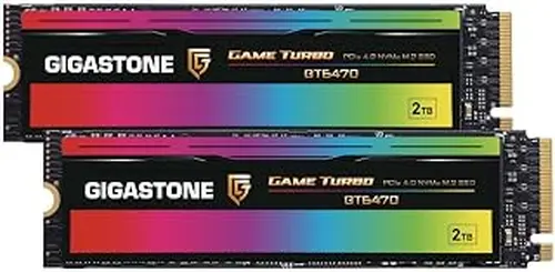 Gigastone 2TB Game Turbo PCIe Gen4x4 SSD (2-Pack) Up to 7,300MB/s with SLC Caching Gaming/PC/Desktop/Laptop 5-Year Warranty M.2 NVMe PCIe 4.0 2280 Internal Solid State Drive