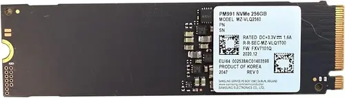 Samsung PM991 Series 256GB NVMe SSD, M.2 2280 PCIe Gen3 x4 (OEM New)