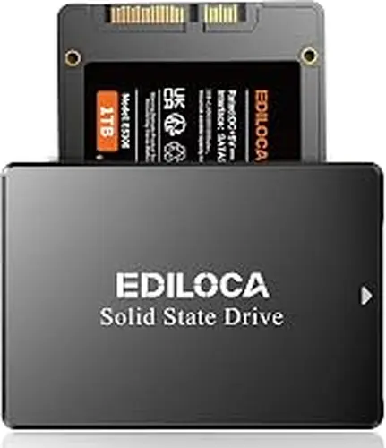 Ediloca 1TB SSD Internal Solid State Drive 2.5" SATA III 6Gb/s, 550MB/s Read Speed 3D TLC NAND, 1TB SATA SSD PC/Laptop Upgrade, Shock-Resistant & Drop-Proof(ES106)