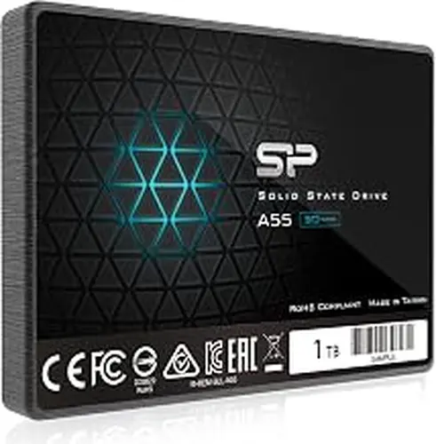 Silicon Power 1TB SSD 3D NAND A55 SLC Cache Performance Boost SATA III 2.5" Internal Solid State Drive (SP001TBSS3A55S25)