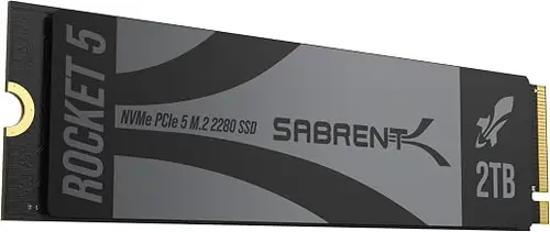 SABRENT Rocket 5 2TB Advanced Performance Internal M.2 PCIe GEN 5 14GB/s X4 NVMe SSD (SB-RKT5-2TB)