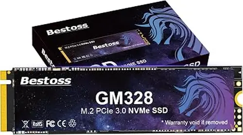 Bestoss 256GB NVMe M.2 SSD PCIe3.0 M.2 2280 SSD,Internal SSD,Up to 3500MB/s