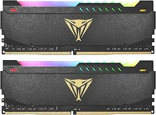 Patriot Viper Steel RGB DDR4 RAM 32GB (2X16GB) 3200MT/s CL16 1.35v UDIMM Desktop Gaming Memory Kit Compatible with XMP - PVSR432G320C6K