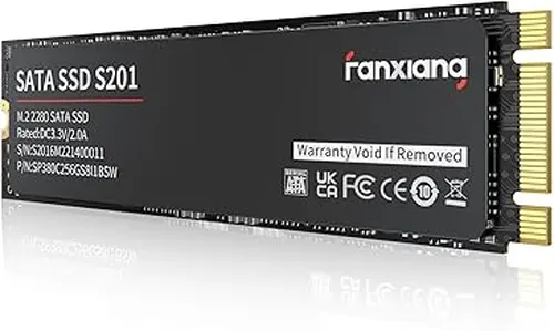fanxiang S201 256GB M.2 SATA SSD 2280 SATA III 6Gb/s Internal Solid State Drive, SLC Cache for Speed Boost, Read Speed up to 550MB/sec, 3D NAND TLC, Compatible with Laptop and PC Desktops(Black)