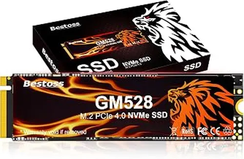 Bestoss 512GB M.2 SSD NVMe PCIe4.0 2280 Internal Hard Drive, Up to 5000MB/s