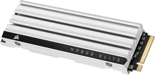 Corsair MP600 Elite 1TB M.2 PCIe Gen4 x4 NVMe SSD – Optimized for PS5 – Included Heatsink – M.2 2280 – Up to 7,000MB/sec Sequential Read – High-Density 3D TLC NAND – White