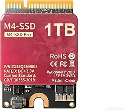 M4-SSD Pro 1TB Storage Drive for Mac mini M4, M.2 Form Factor, Plug and Play, PCIe 4.0
