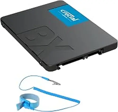 Crucial BX500 4TB 3D NAND SATA III 2.5" Internal SSD, Bundle with Green Extreme 6' Anti-Static Wrist Strap