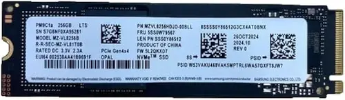 Oemgenuine OEM Samsun 256GB M.2 PCI-e NVME SSD GEN 4X4 Internal Solid State Drive 2280 Form Factor M Key