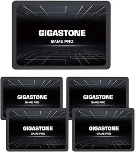 Gigastone 128GB SATA SSD (5-Pack) 2.5 inch SSD 500MB/s Upgrade Laptop PC Memory and Storage PS4 HDD Replacement 2.5" Internal Solid State Hard Drives SATA III SLC Cache 3D NAND Game Pro Performance
