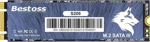 Bestoss M.2 SATA III 6Gb/s NGFF 1TB SSD 3D NAND Solid State Drive