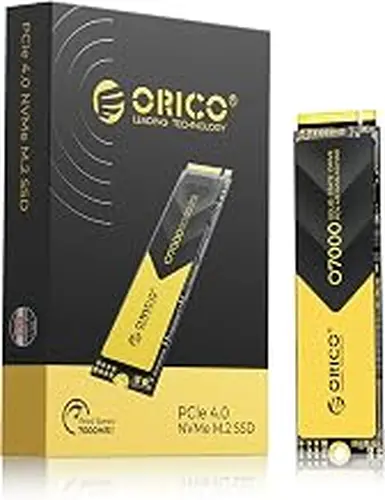 ORICO 1TB NVMe SSD PCIe 4.0- Up to 7000MB/s, M.2 SSD 2280 PCIe 4.0X4 Internal Solid State Drive, Fast Heat Dissipation, Compatible with macOS Windows for Gamers and Creators-O7000 (1TB)