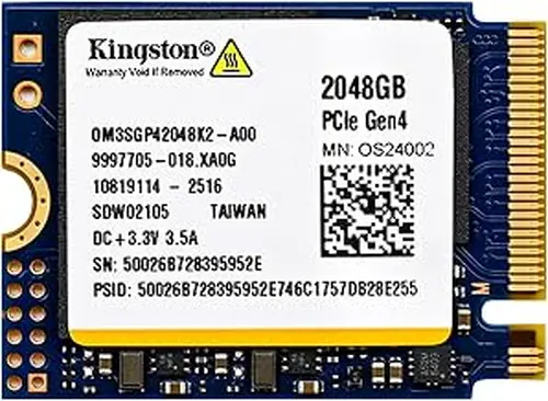 Kingston 2TB M.2 2230 PCIe Gen 4.0x4 NVMe SSD OM3SGP4 Compatible with Steam Deck Surface Ally Mini PC Up to 7000 MB/s
