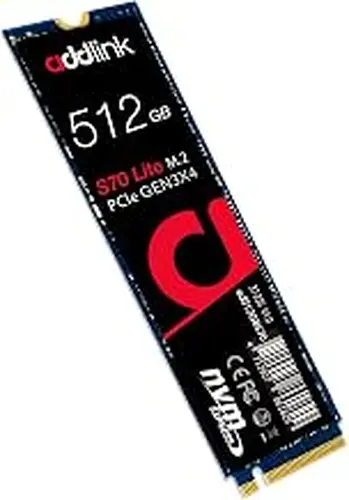 Addlink S70 Lite 512GB Ultra Durability Gaming SSD Maximum Speed 3000 MB/s Internal Solid State Hard Drive - M.2 2280 PCIe 3.0 NVMe Gen3X4 3D NAND SSD (ad512GBS70LTM2P)