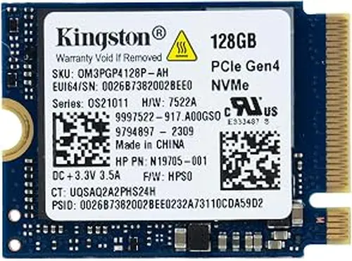Kingston 128GB Gaming M.2 2230 PCIe NVMe Internal Solid State Drive (SSD) - Stream Deck, Laptop & Desktop Compatible