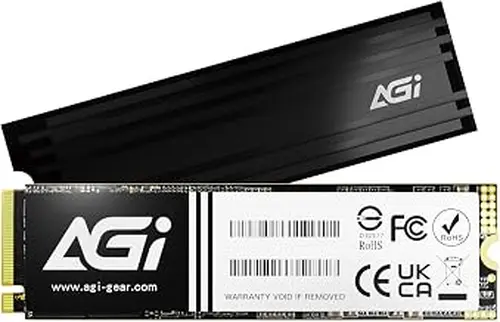 AGI AI838 1TB SSD, NVMe PCIe Gen4x4 M.2, Speeds Up-to 7,400MB/s, for PC/Laptops, PS5 Gaming Consoles Storage Expansion, Internal Solid State Drive with heatsink - AGI1T0G44AI838-CB