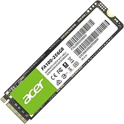 Acer FA100 256GB M.2 SSD 2280 NVMe Gen3 x4 Internal Solid State Drive, Up to 8 Gb/s, Storage for PC and Laptops - BL.9BWWA.118