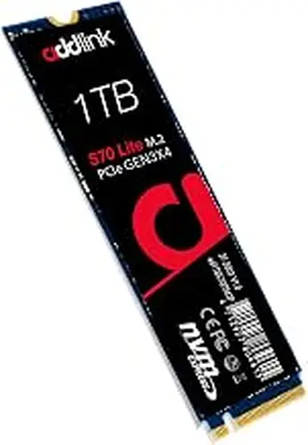 Addlink S70 Lite 1TB NVMe SSD – M.2 2280 PCIe Gen3x4, Up to 3,200/2,600 MB/s Read/Write, Internal Solid State Drive for Laptop & Desktop, 3D NAND, 5-Year Warranty (ad1TBS70M2P)