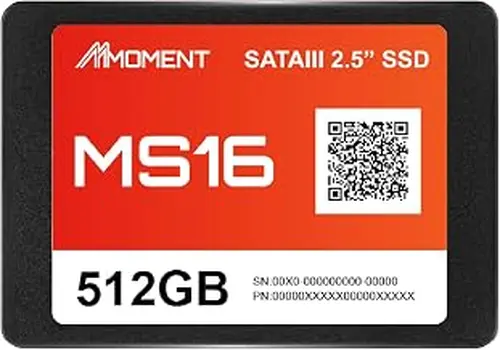 MMOMENT MS16 512GB 2.5-Inch SATA III SSD, 550MB/s Read, 500MB/s Write