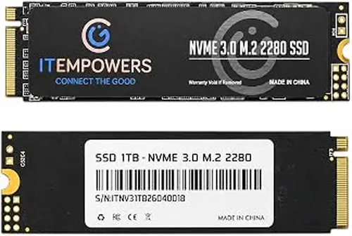 ITEMPOWERS 1TB M.2 NVMe SSD, PCIe Gen3 x4 M.2 2280 3500MB/s Internal Solid State Drive for Laptop and Desktop PC
