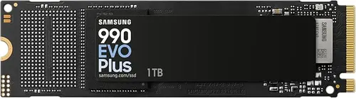 Samsung Internal SSD 990 Evo Plus NVMe M.2 PCIe 4.0 x 4/5.0x2, 1 TB, Read Speed up to 7150MB/s, Intelligent Turbo Write 2.0, Perfect for Gaming and Working, MZ-V9S1T0BW