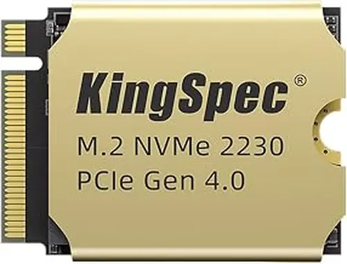 KingSpec 2TB M.2 2230 SSD PCIe 4.0, 5000MB/s Read Copper Heatsink, 3D NAND Flash, Compatible with Steam Deck/ASUS ROG Ally/Surface Pro
