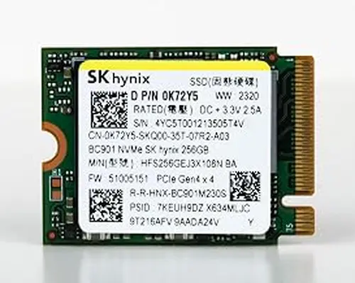 CUK Hynix BC511 (HFS256GEJ3X108N) 256GB Gen4 M.2 2230 PCIe NVMe Internal Solid State Drive (SSD) Bulk OEM Tray