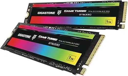 Gigastone 1TB Game Turbo PCIe Gen3x4 SSD (2-Pack) Up to 3,400MB/s with SLC Caching Gaming/PC/Desktop/Laptop 5-Year Warranty M.2 NVMe PCIe 3.0 2280 Gen 3 Internal Solid State Drive