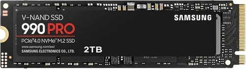 Samsung 990 PRO 2TB PCIe Gen 4.0 x4 (Maximum Transfer Rate 7,450MB/s) NVMe M.2 (2280) Internal SSD MZ-V9P2T0B-IT/EC