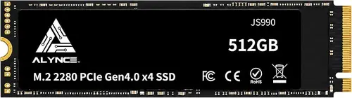 JS990 512GB SSD PCIe Gen4 x4 NVMe M.2 2280, Up to 5000MB/s