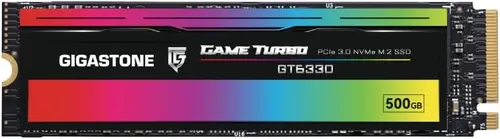 Gigastone 500GB Game Turbo PCIe Gen3x4 SSD Up to 3,000MB/s with SLC Caching Gaming/PC/Desktop/Laptop 5-Year Warranty M.2 NVMe PCIe 3.0 2280 Gen 3 Internal Solid State Drive
