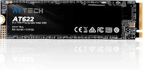 AT622 256GB M.2 NVMe SSD, PCIe 3.0 Gen3x4 2280, for Laptop Desktop PC