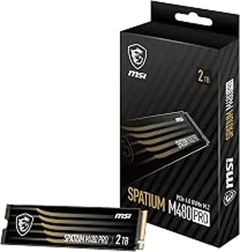 msi SPATIUM M480 PRO PCIe 4.0 NVMe M.2 2TB Internal SSD PCIe Gen4 NVMe (SPATIUM M480 PRO PCIe 4.0 NVMe M.2 2TB)